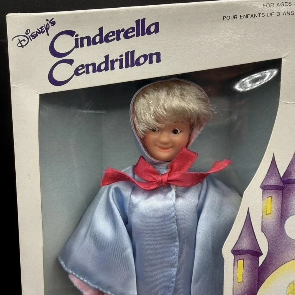 Vintage Disney Cinderella Fairy Godmother Doll Kids 11.5in Articulated Vintage